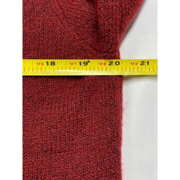 H&M Golden Button Burgundy Maroon Wool Blend Knit Cardigan Sweater Size L - Picture 4 of 7
